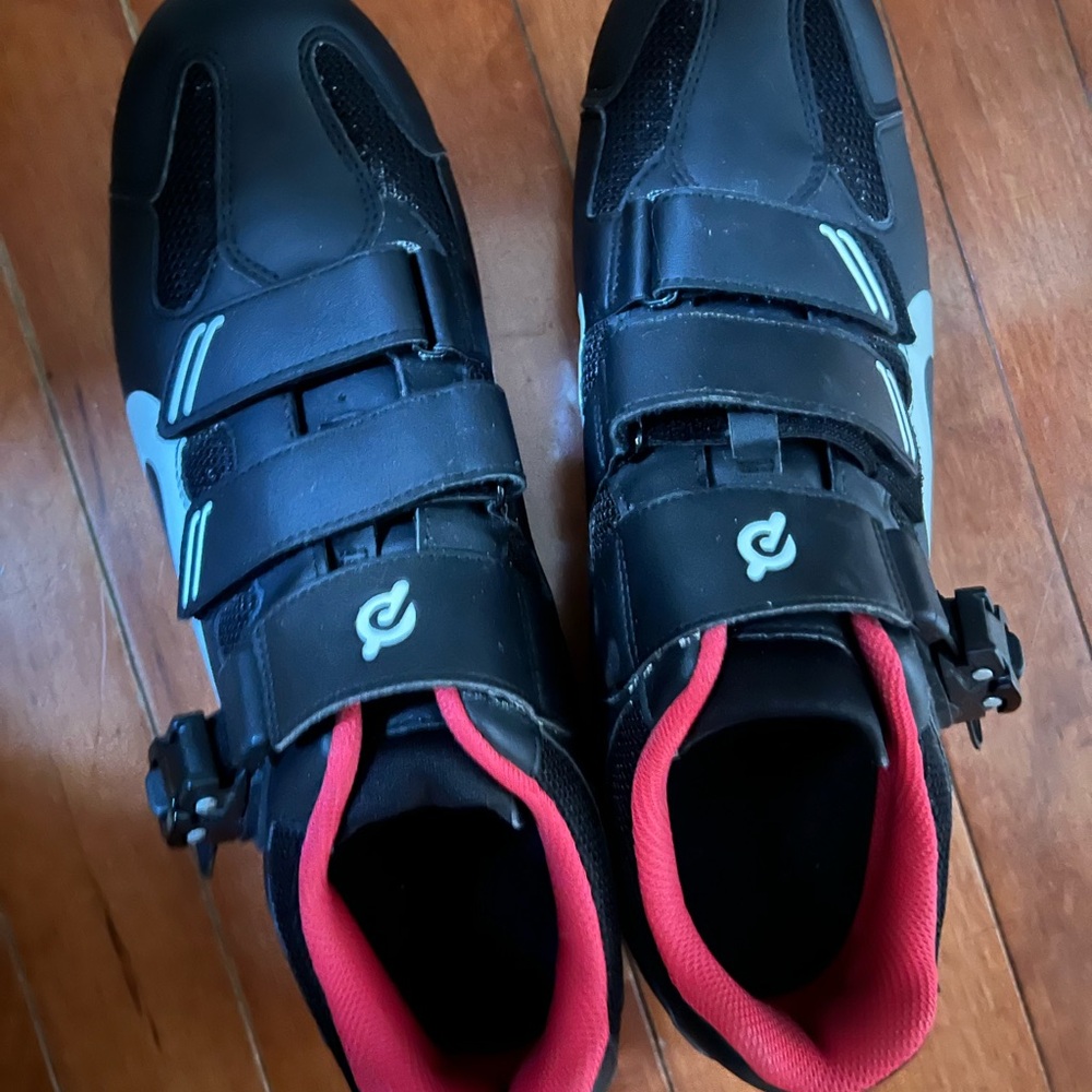 Peloton Black and Red Cycling Shoes